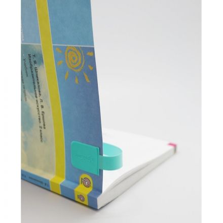 Закладка самоклеящиеся для книг, прямые, наб. 6 шт,350мкм, бирюз, 2921-118