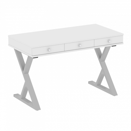 Home Office Стол письменный VR.SP-1-118.M Белый/Серый металл 1180*600*750