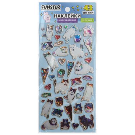 Наклейки гелевые "Любимые блестки", 17,5х9 см, ассорти 6 видов, FUNSTER (ФАНСТЕР), 666104 Наклейки гелевые "Любимые блестки", 17,5х9 см, ассорти 6 видов, FUNSTER (ФАНСТЕР), 666104