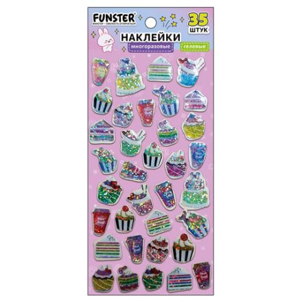 Наклейки гелевые "Любимые блестки", 17,5х9 см, ассорти 6 видов, FUNSTER (ФАНСТЕР), 666104 Наклейки гелевые "Любимые блестки", 17,5х9 см, ассорти 6 видов, FUNSTER (ФАНСТЕР), 666104