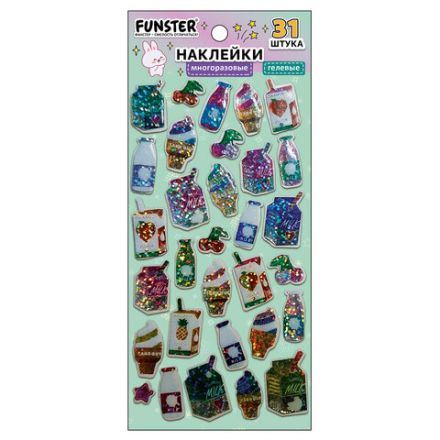 Наклейки гелевые "Любимые блестки", 17,5х9 см, ассорти 6 видов, FUNSTER (ФАНСТЕР), 666104 Наклейки гелевые "Любимые блестки", 17,5х9 см, ассорти 6 видов, FUNSTER (ФАНСТЕР), 666104