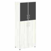 Yalta Шкаф LT.ST-1.7 R black Снежная патина/Стекло black 800*450*1987