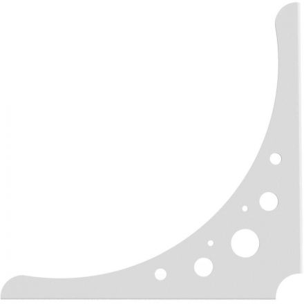 Кронштейн РЭ_набор д/полки, S200W, 200х200мм, белый (701055)