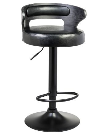 Набор 2 шт Стул барный DOBRIN FRED BLACK, чёрное дерево, чёрный