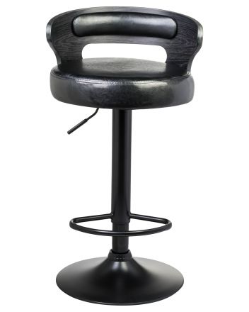 Набор 2 шт Стул барный DOBRIN FRED BLACK, чёрное дерево, чёрный