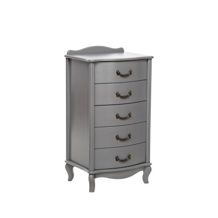 Комод Leset "Джульетта" узкий (5 ящ.), Серый ясень