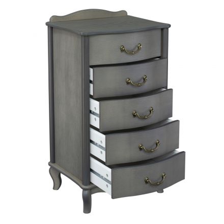 Комод Leset "Джульетта" узкий (5 ящ.), Серый ясень