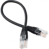 Патч-корд UTP Cablexpert кат.5e PP12-0.25M/BK, 0.25м, чёрный