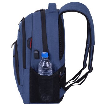 Рюкзак HEIKKI SECURE (ХЕЙКИ) универсальный, отделение для ноутбука, синий, 46x31x19 см, 273896