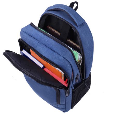 Рюкзак HEIKKI SECURE (ХЕЙКИ) универсальный, отделение для ноутбука, синий, 46x31x19 см, 273896