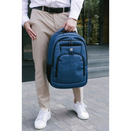 Рюкзак HEIKKI SECURE (ХЕЙКИ) универсальный, отделение для ноутбука, синий, 46x31x19 см, 273896