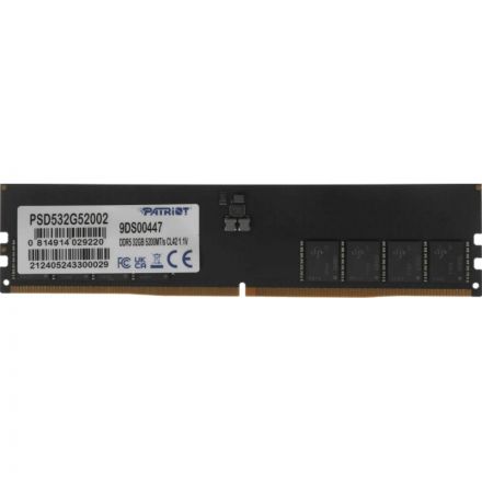 Модуль памяти Patriot DDR5 DIMM 32GB 5200Мгц(PSD532G52002) Модуль памяти Patriot DDR5 DIMM 32GB 5200Мгц(PSD532G52002)
