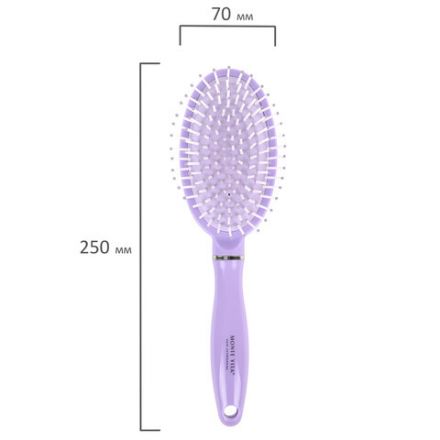 Расческа для волос НАБОР 3 шт + щетка для чистки В ПОДАРОК MONTE VITA (МОНТЕ ВИТА), 457436