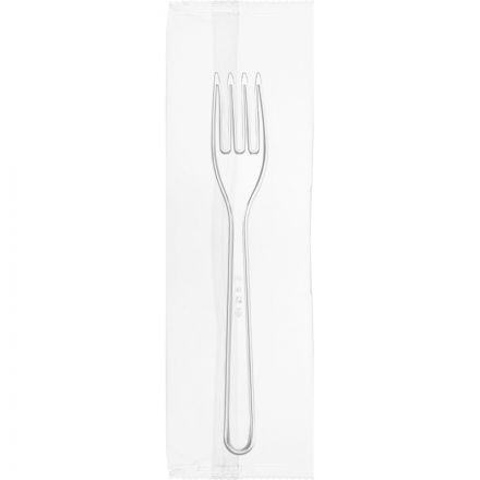 Набор столовых приборов №1 (вилка, прозрачная, 180 мм) 250шт/кор