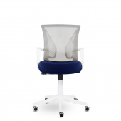 Кресло СН-800 Энжел белый Ср TW-71/Е53-к (серебристый/темно-синий)