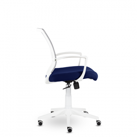 Кресло СН-800 Энжел белый Ср TW-71/Е53-к (серебристый/темно-синий)