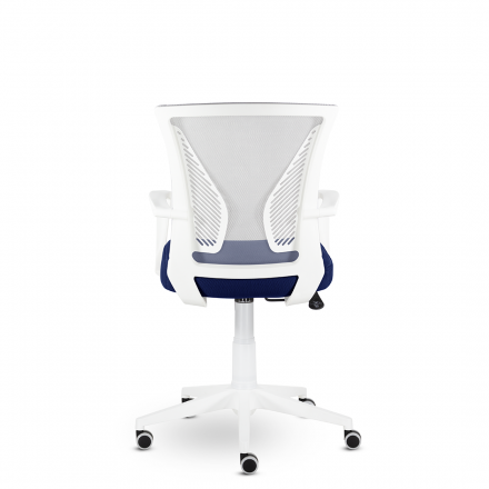 Кресло СН-800 Энжел белый Ср TW-71/Е53-к (серебристый/темно-синий)