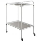 Стол процедурный MEG_передв.мет с 2полк. из нер.стали СПп-01-МСК (код 501М)