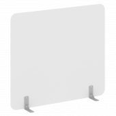 R-line Перегородки на металлических опорах на фетровых подпятниках DP.F-160-140 Белый/Серый металл 1600*18*1400