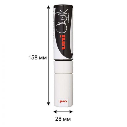 Маркер меловой Uni Chalk белый (толщина линии 15 мм)