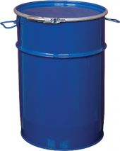 Бочка стальная 50л с крышкой на обруч (коническая) Бочка стальная 50л с крышкой на обруч (коническая)