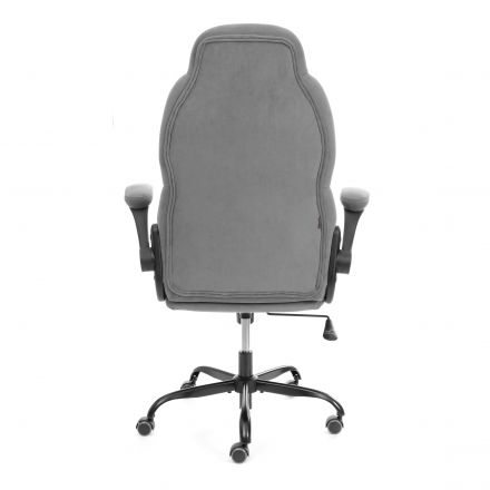 Кресло BAZUKA metalBL велюр, серый, 29