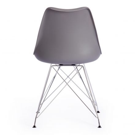 Стул TULIP IRON CHAIR (mod.EC-123) металл/пластик, 54,5*48*83,5см, серый