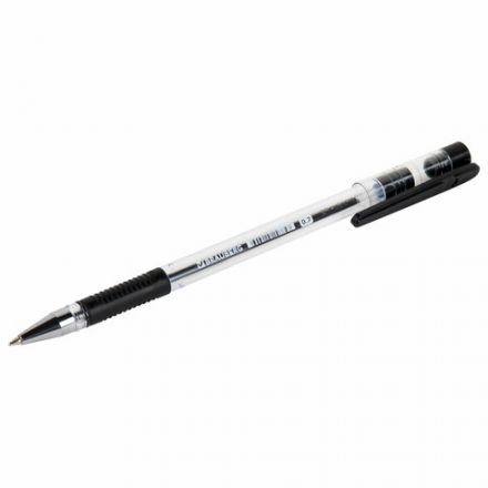 Ручка шариковая с грипом BRAUBERG "X-Writer", ЧЕРНАЯ, узел 0,7 мм, линия письма 0,35 мм, 142404