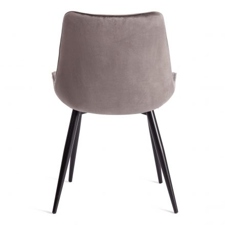 Стул ABRUZZO ( mod. 8060 ) металл/велюр, 54 х 62 х 83 см, светло-серый (HLR 24)/черный