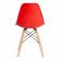 Стул CINDY (EAMES) (mod. 1801) дерево бук/металл/сиденье пластик, 45x51x82 см, Red (красный)