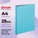 Папка на 4-х кольцах Комус,25 мм, голубая, с карманом СD/визитки