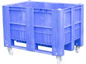 Контейнер 1200х800х900 сплошной, на колёсах  синий