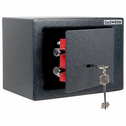 Сейф мебельный DASWERK (ДАСВЕРК) SC-170KL (170х230х170 мм), ключевой замок, графит, 291337