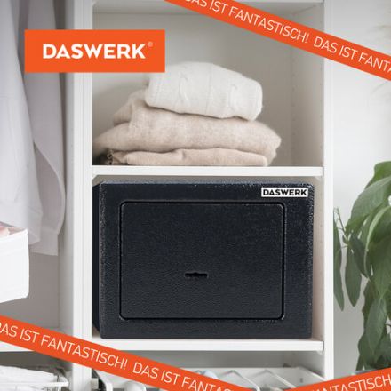 Сейф мебельный DASWERK (ДАСВЕРК) SC-170KL (170х230х170 мм), ключевой замок, графит, 291337