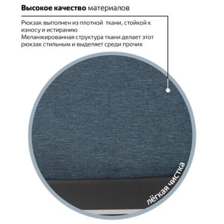 Рюкзак BRAUBERG URBAN универсальный, с отделением для ноутбука, USB-порт, "Denver", синий, 46х30х16 см, 229893