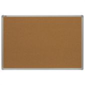 Доска пробковая для объявлений 100x150 см, алюминиевая рамка, 2х3 OFFICE, (Польша), TCA1510