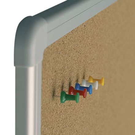 Доска пробковая для объявлений 100x150 см, алюминиевая рамка, 2х3 OFFICE, (Польша), TCA1510