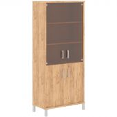 Шкаф Born закрытый со стеклом B 430.5C 900х450х2054 Дуб Бофорд