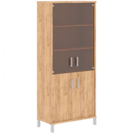 Шкаф Born закрытый со стеклом B 430.5C 900х450х2054 Дуб Бофорд