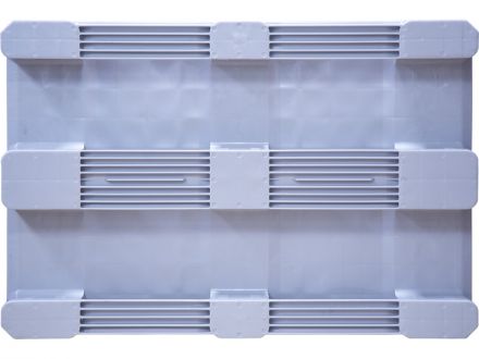 Паллет 1200x800х160 сплошной, гигиенический, на 3-х полозьях  серый