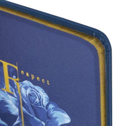 Блокнот А5 (143x210 мм), BRAUBERG VISTA "Rose", под кожу, твердый, срез фольга, 80 л., 112080