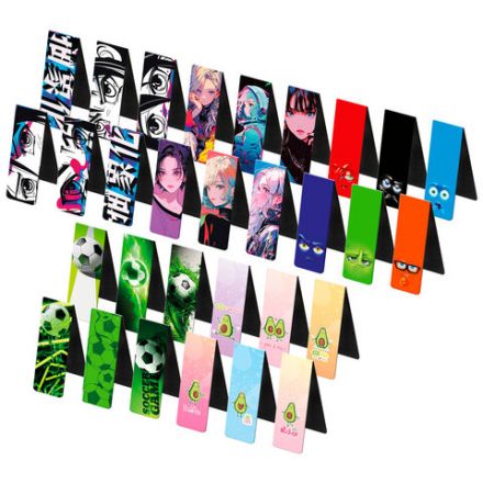 Закладки для книг МАГНИТНЫЕ, "5 ДИЗАЙНОВ МИКС", 6 штук, 60x20 мм, FUNSTER (ФАНСТЕР), 116652