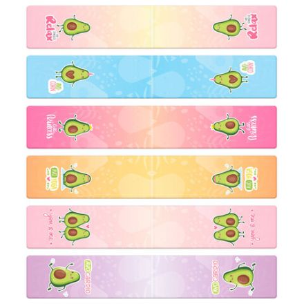 Закладки для книг МАГНИТНЫЕ, "5 ДИЗАЙНОВ МИКС", 6 штук, 60x20 мм, FUNSTER (ФАНСТЕР), 116652