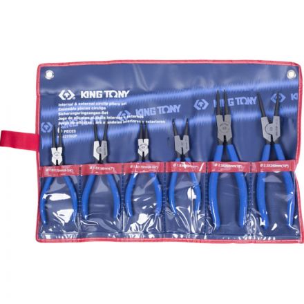Набор съемников стопорных колец, 6 предметов KING TONY 42116GP