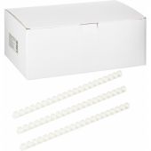 Пружины для переплета пластиковые 21 кольцо, 19 мм, (белые), 100 шт./уп