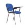 Стул для посетителей Изо синий со столиком(кожзам/хром)