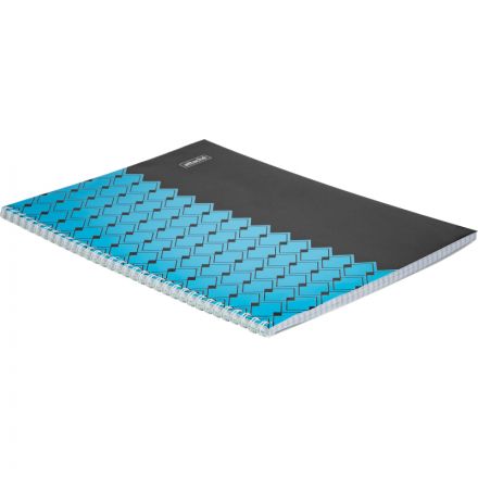 Тетрадь общая А4 60л Attache Персия Голуб/Черн клет, 65г, греб, ВД-лак