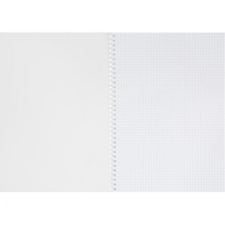 Тетрадь общая А4 60л Attache Персия Голуб/Черн клет, 65г, греб, ВД-лак