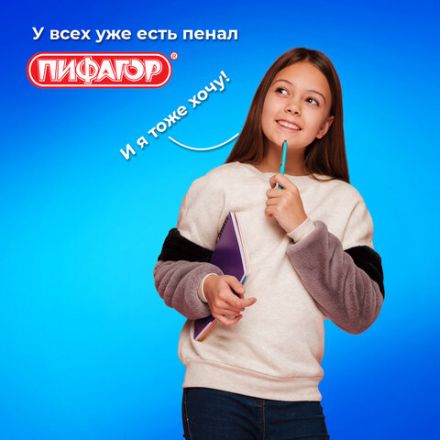 Пенал ПИФАГОР, 1 отделение, полиэстер, 19х13 см, "Leapfrog", 273472