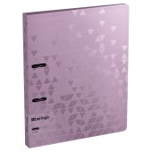 Папка на 2 кольцах Berlingo "Metallic", 24мм, 1000мкм, сиреневый металлик, D-кольца, с внутр. карманом Папка на 2 кольцах Berlingo "Metallic", 24мм, 1000мкм, сиреневый металлик, D-кольца, с внутр. карманом